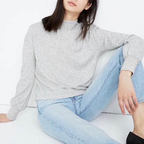 Madewell Tops - •Madewell• Donegal Mockneck Knit Sweatshirt
